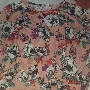 Pink flowery blouse